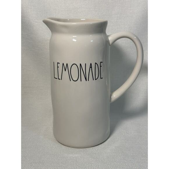 Rae Dunn Lemonade Ivory/White LL Pitcher Artisan Collection Magenta Summer - Picture 1 of 6